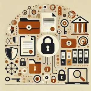 representando segurança e organização em contratos e documentação.